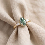 Green Lab Grown Diamond Ring