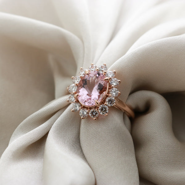 Morganite & Diamond Ring