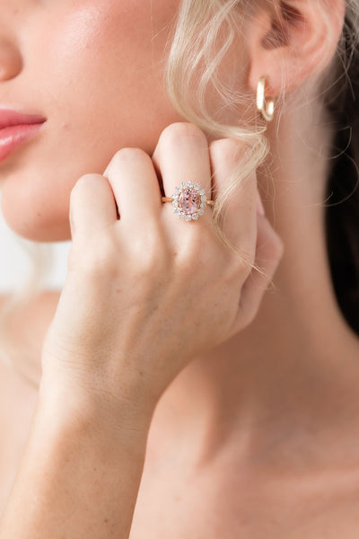 Morganite & Diamond Ring