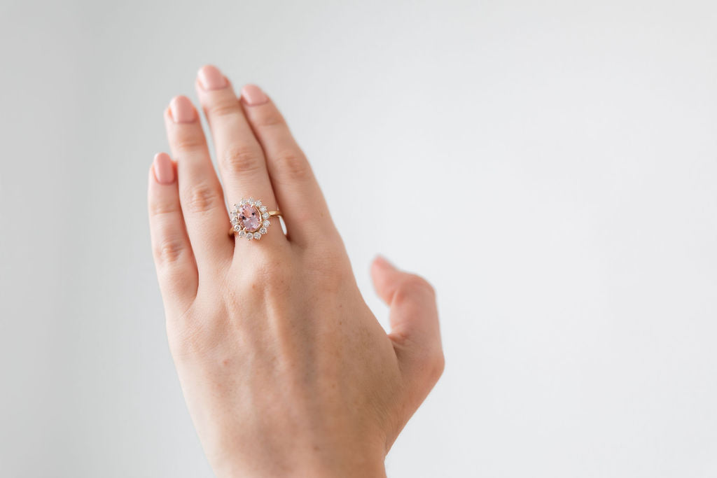 Morganite & Diamond Ring