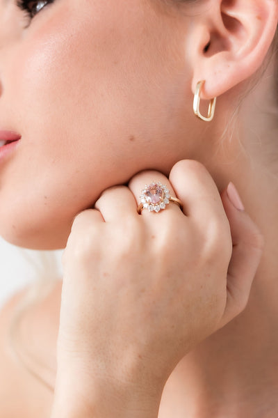 Morganite & Diamond Ring