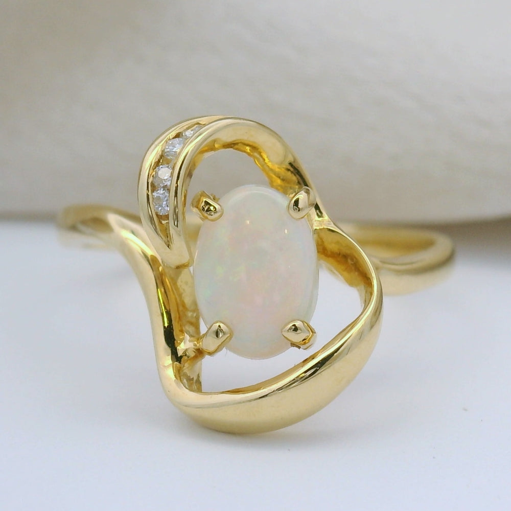 Crystal Opal Ring