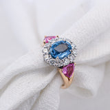 Natural Sapphire & Diamond Ring