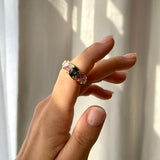 COLOURED SAPPHIRE RING