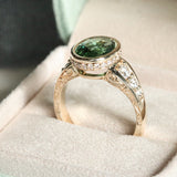 Apple Tourmaline & Diamond Ring