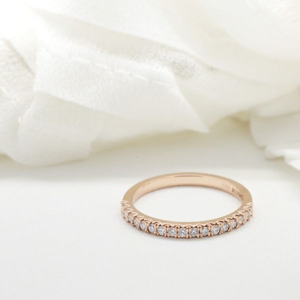 Rose Gold French Dove Tail Diamond Ring