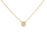 18ct Floating 0.20ct Diamond Pendant on Cable Chain