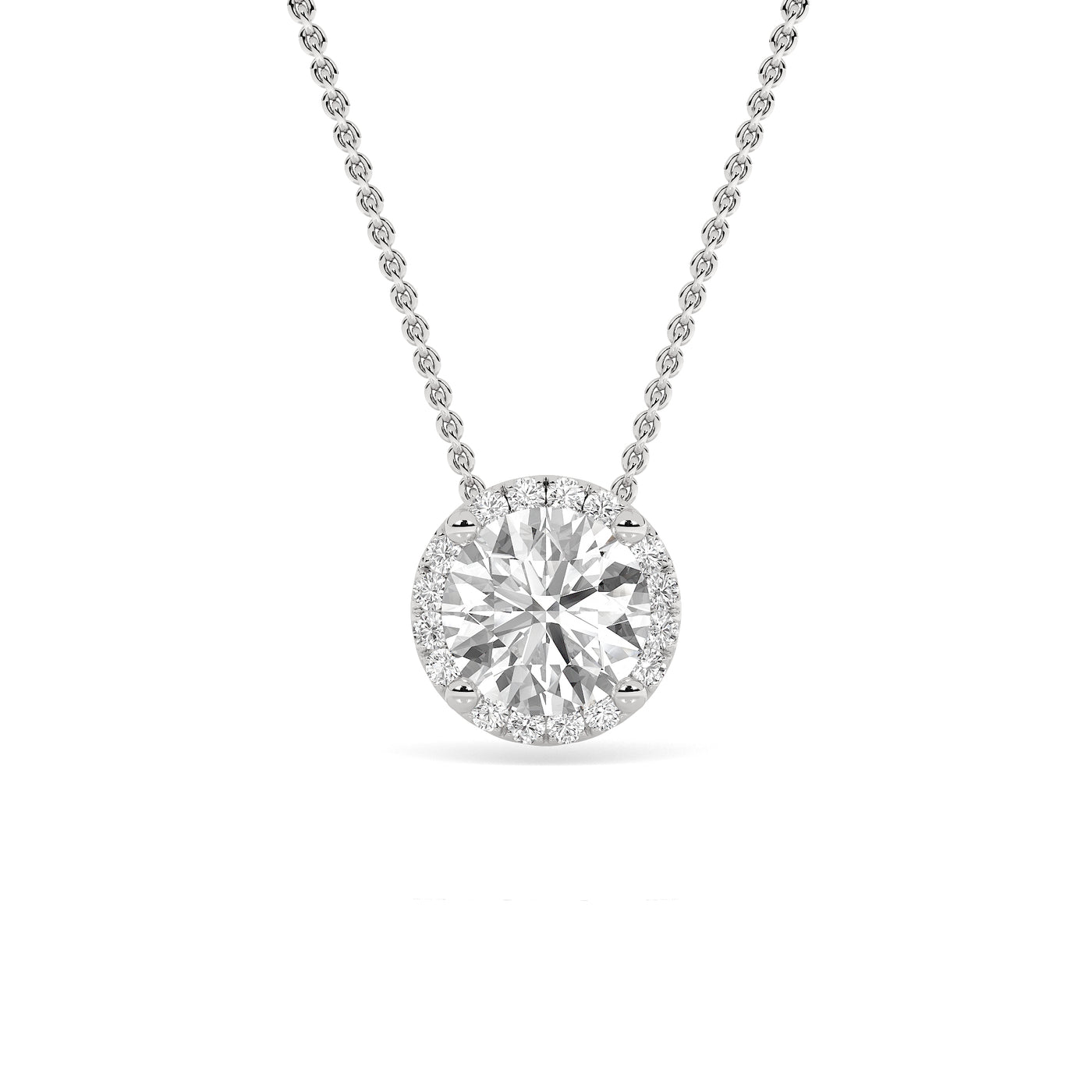 Above Love Halo Diamond Necklace