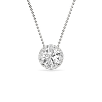 Above Love Halo Diamond Necklace