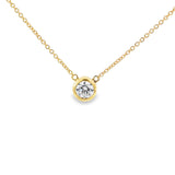 Solitaire Diamond Gold Necklace