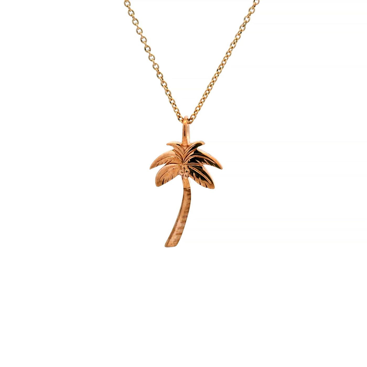 Palm Tree Necklace Rose Gold