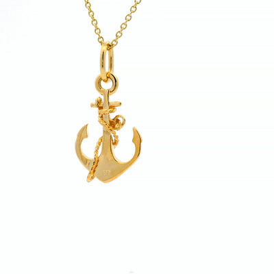 Gold Anchor Pendant