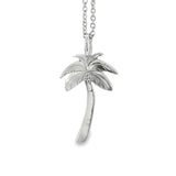 Palm Tree Necklace White Gold
