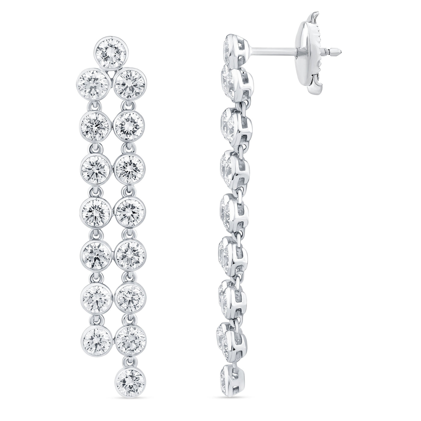 14CT White Gold Diamond Earrings