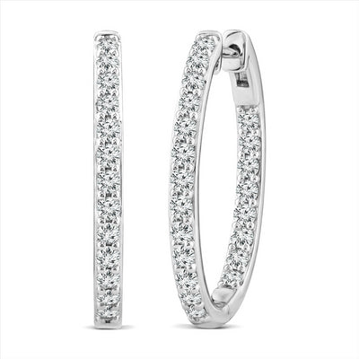 Diamond Hoop Earrings