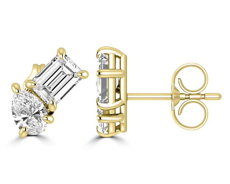 Toi Et Moi Diamond Earrings Yellow Gold | Lab Grown Diamond | McLean & Co Jewellers Sunshine Coast 