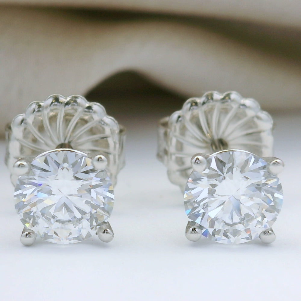 Platinum Diamond Stud Earrings