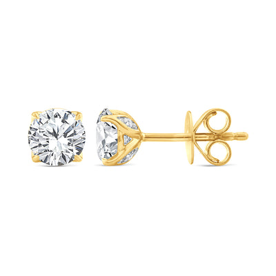 Above Love Yellow Gold Diamond Earrings