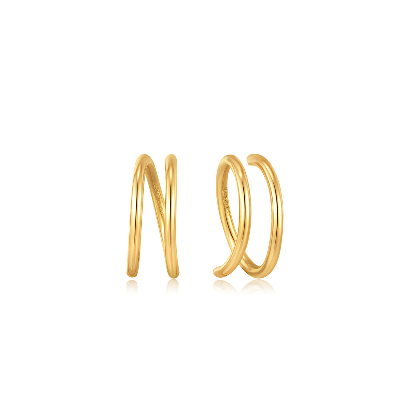 14K YG TWIST EARRING