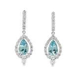 Aquamarine & Diamond Earrings