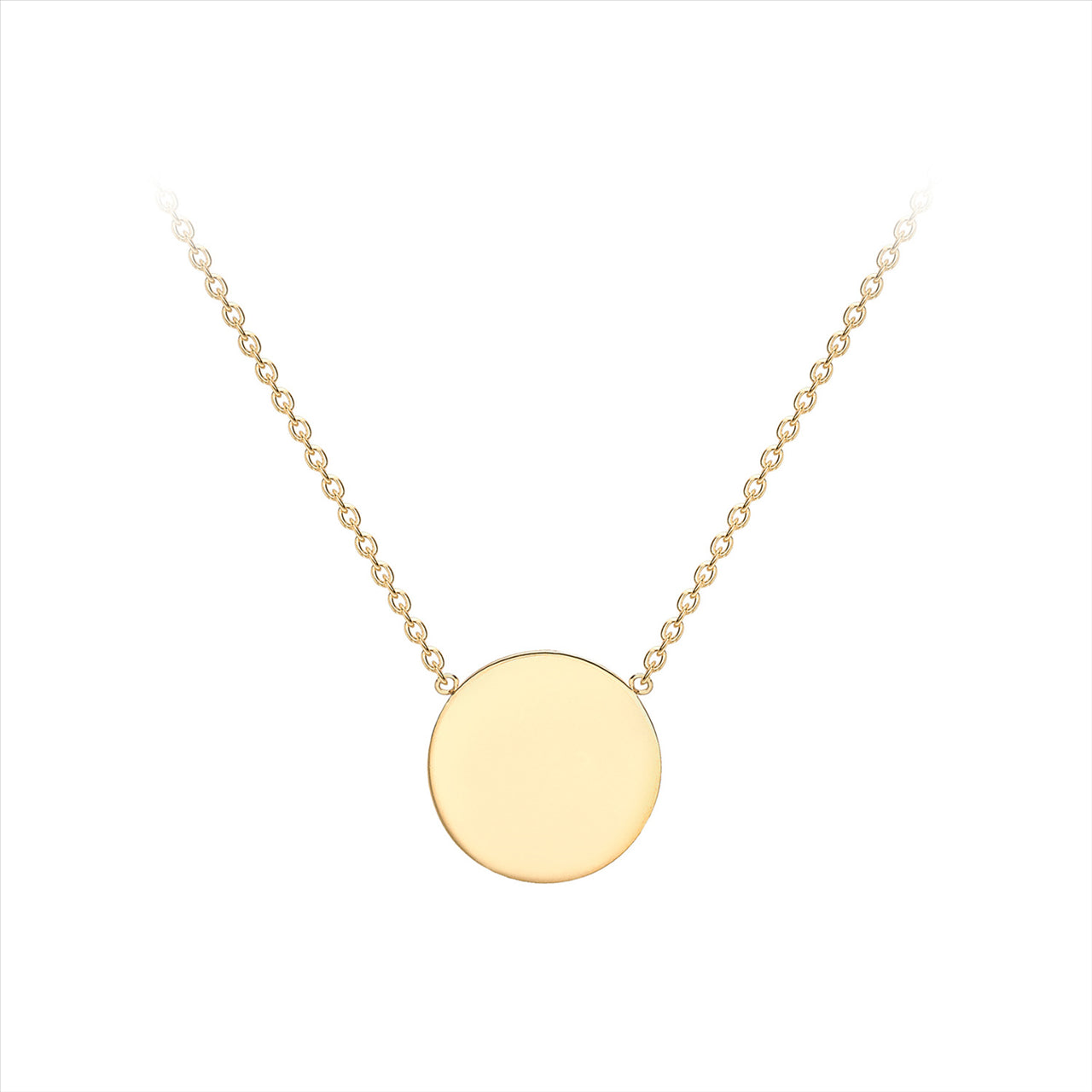 9ct YG Gold Disc Necklace