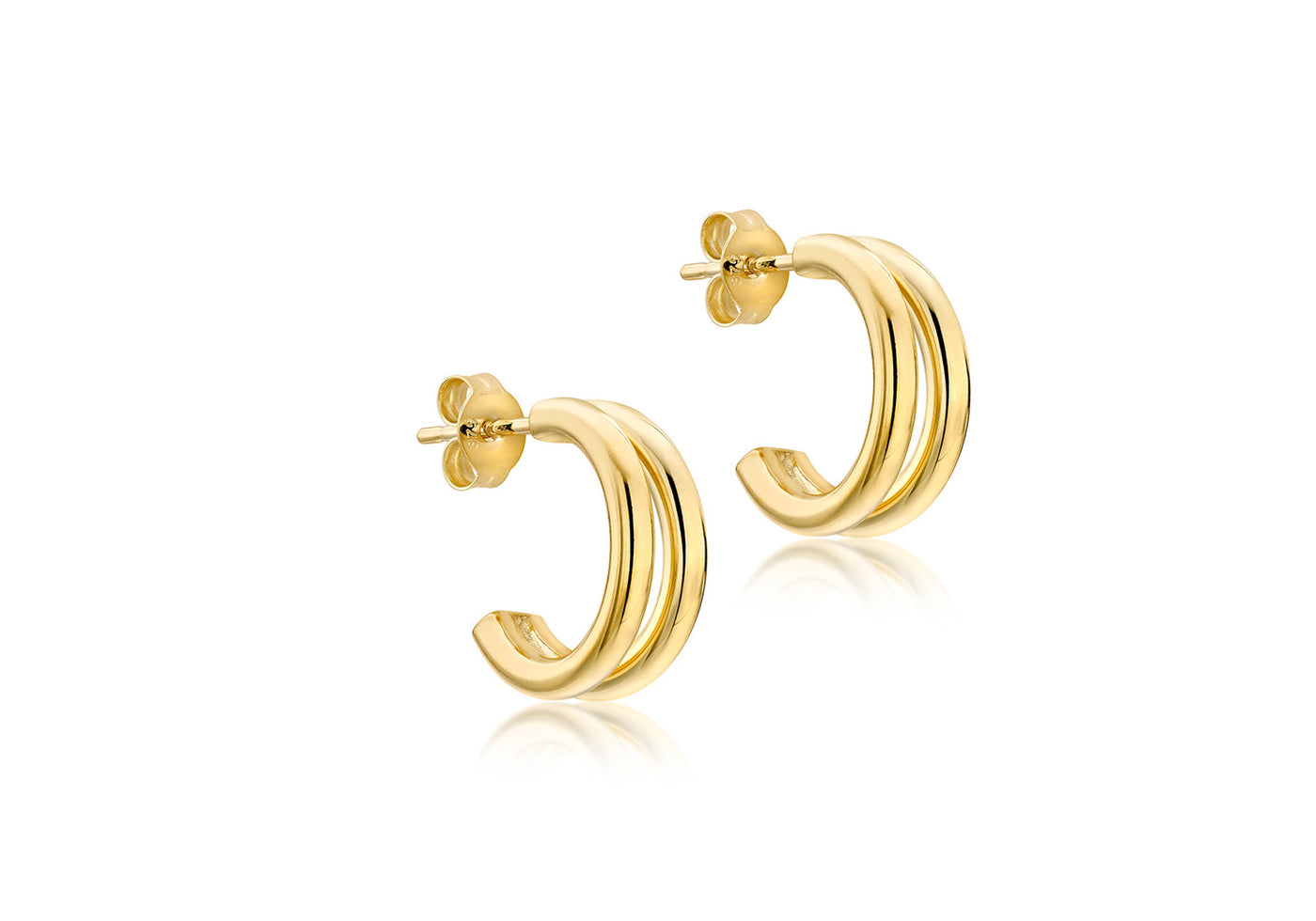 9 CT Gold Double Hoop Earring