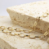Yellow Gold Paperclip Chain