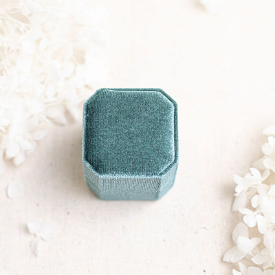 Wedding Engagement Velvet Ring Box