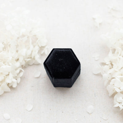 Black Hexagonal Ring Box