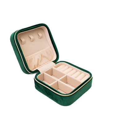 Velvet Jewellery Box Green