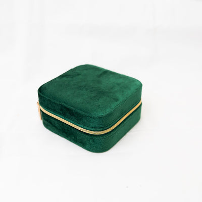 Velvet Jewellery Box Green