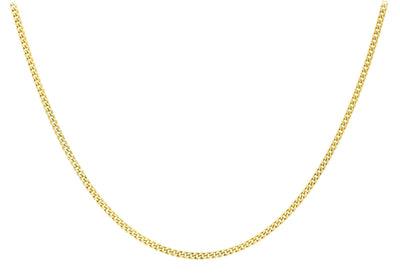 9K Yellow Gold 30 Diamond Cut Adjustable Curb Chain 46cm-51cm