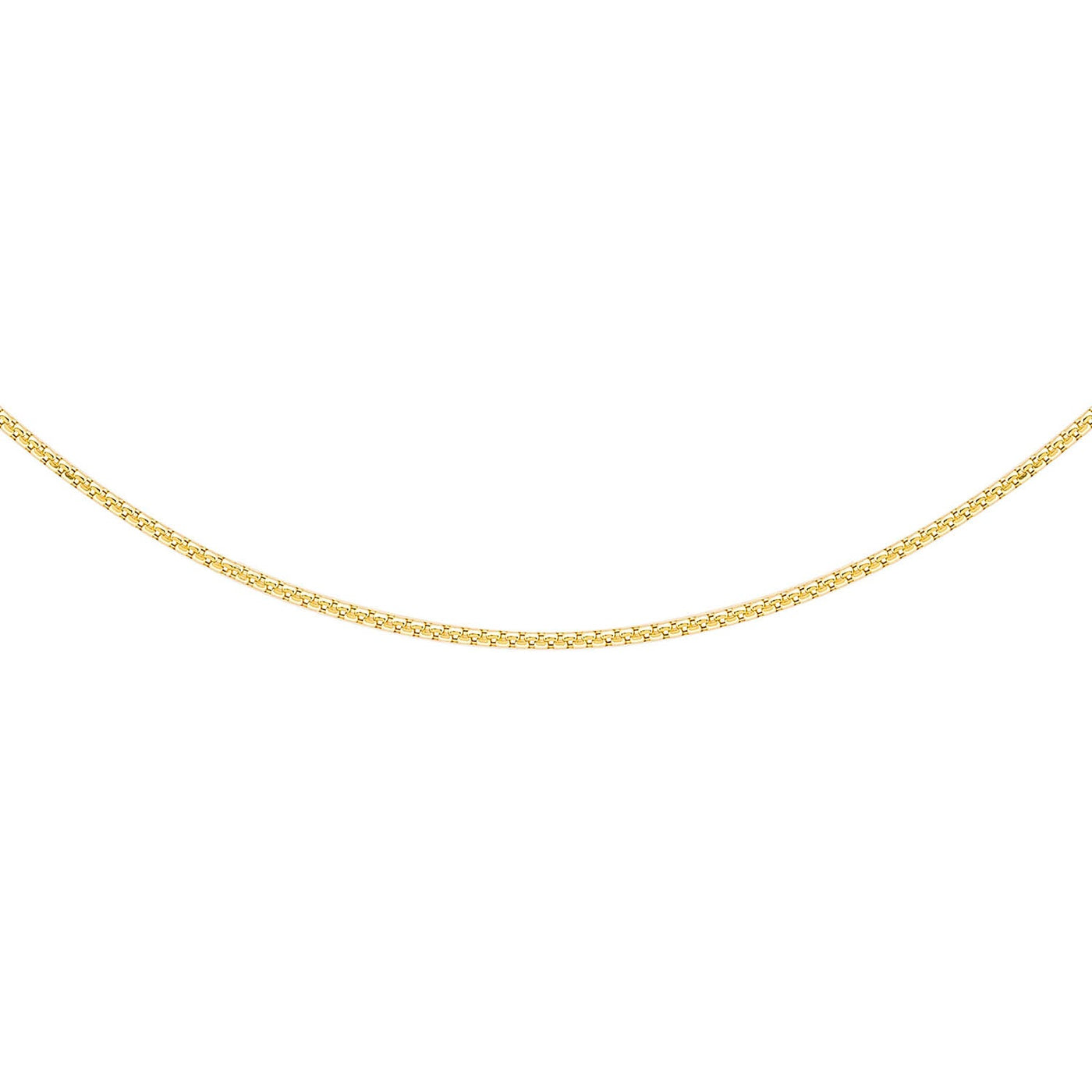 9K Yellow Gold 22 Diamond Cut Box Chain 45cm