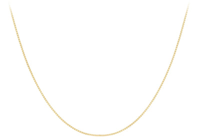 9K Yellow Gold Solid Venetian Box Chain 45-50cm