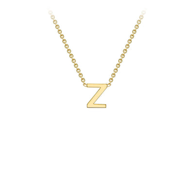 9K Yellow Gold 'Z' Initial Adjustable Letter Necklace 38/43cm