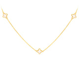 Mother-of-Pearl Clover  Petal Necklace