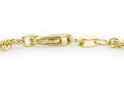 9K Yellow Gold Hollow Twist Bracelet 18 cm