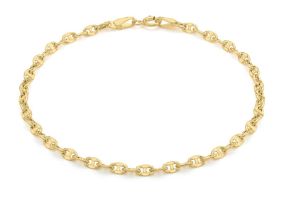 9K Yellow Gold Link Bracelet 18 cm