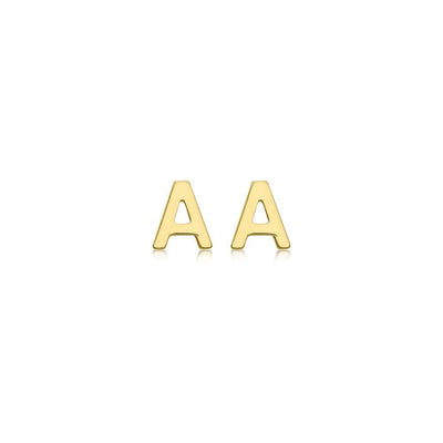 Petite Initial Letter Stud Earrings