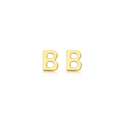 Petite Initial Letter Stud Earrings