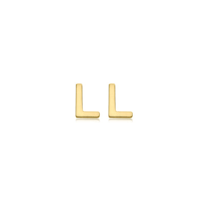 Petite Initial Letter Stud Earrings