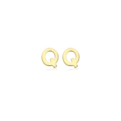 Petite Initial Letter Stud Earrings