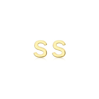 Petite Initial Letter Stud Earrings