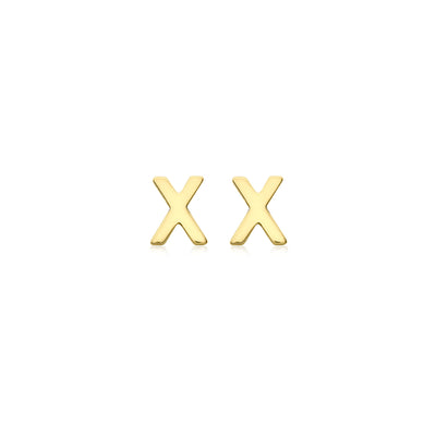 Petite Initial Letter Stud Earrings