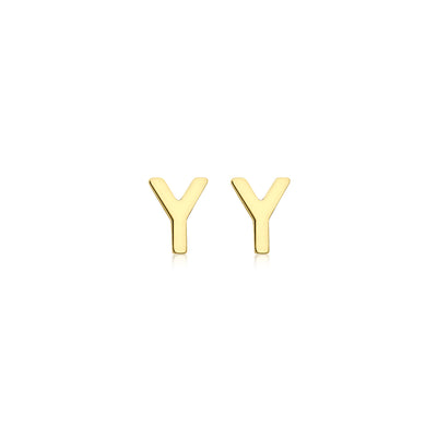 Petite Initial Letter Stud Earrings