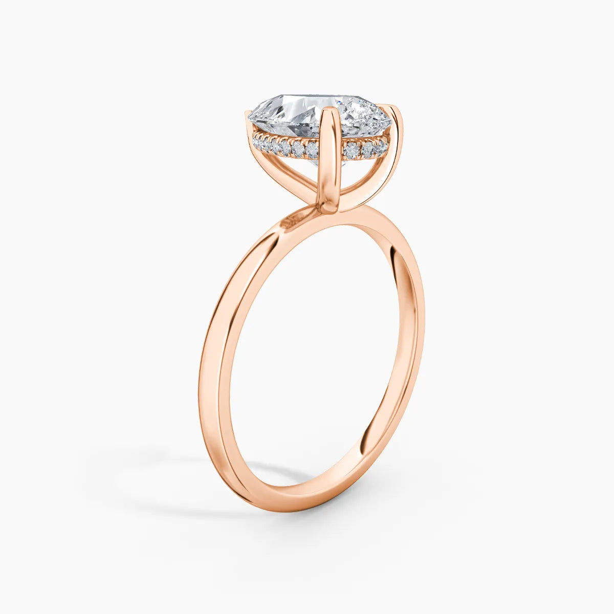 Billie Solitaire Hidden Halo Lab Grown Diamond Engagement Ring