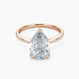 Billie Solitaire Hidden Halo Lab Grown Diamond Engagement Ring