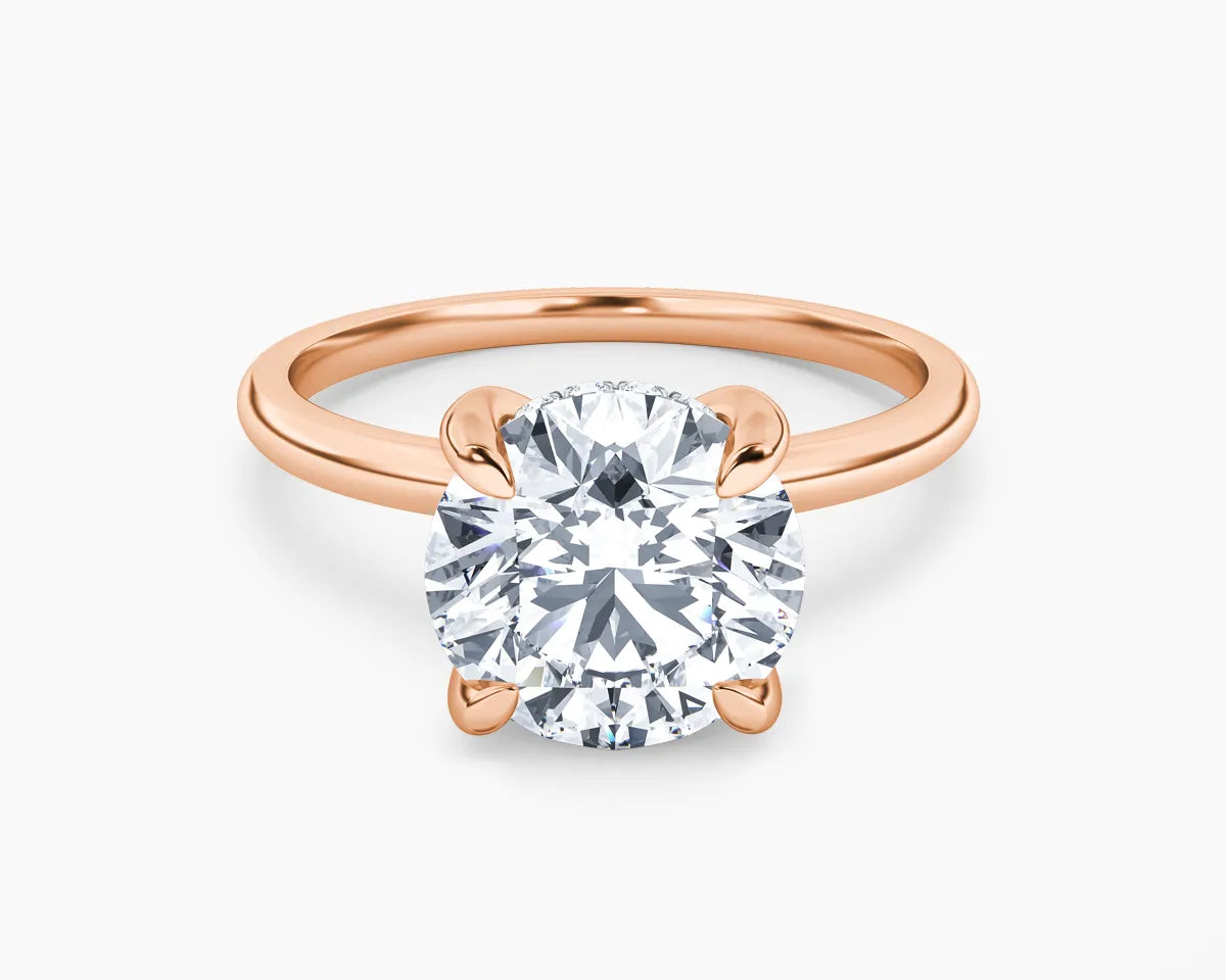 Billie Solitaire Hidden Halo Lab Grown Diamond Engagement Ring