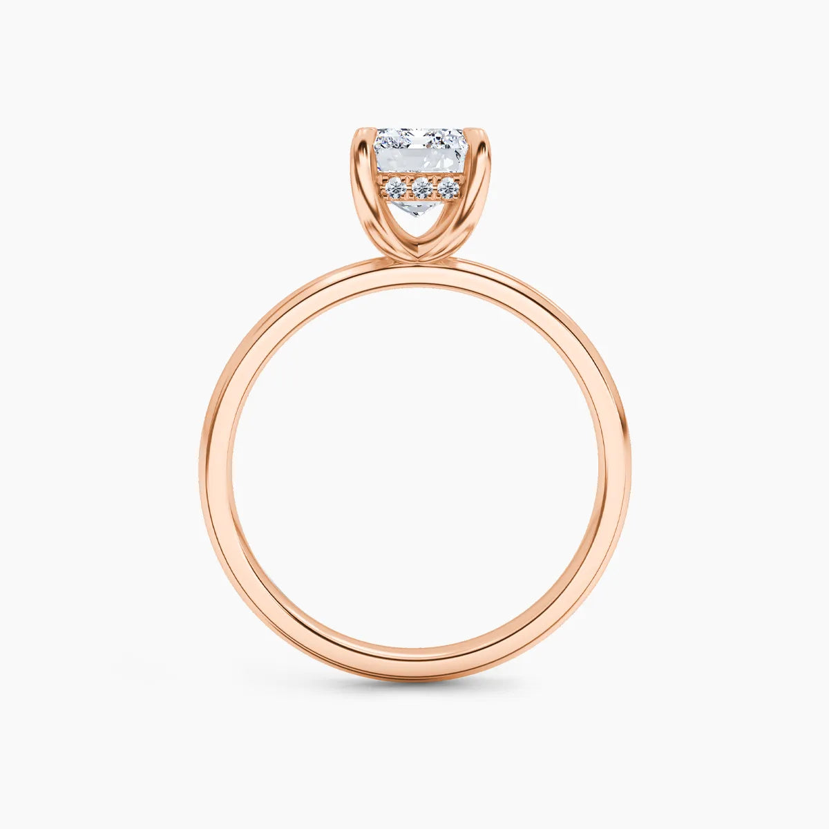 Billie Solitaire Hidden Halo Lab Grown Diamond Engagement Ring