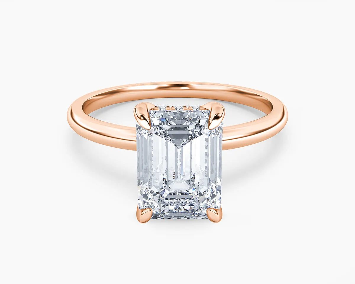 Billie Solitaire Hidden Halo Lab Grown Diamond Engagement Ring